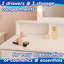 Harbour Housewares Wooden Dressing Table Set with LED Lights - White-115957014
