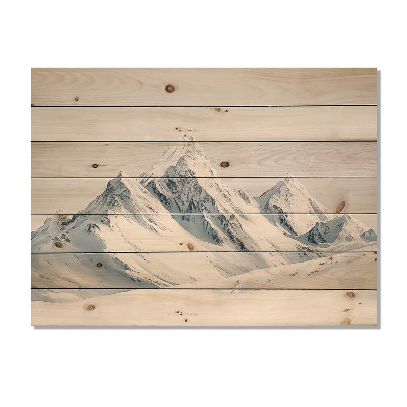 Winter Winter Cape III - décoration murale en bois de l'Alaska - sur bois de pin naturel, H 34 po x l 44 po x P 0,78 po