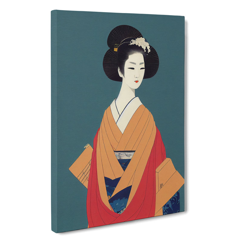 Traditional Geisha No.5 - Wrapped Canvas Print, 76cm H x 50cm W x 3cm D
