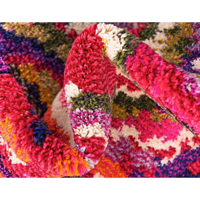 Tapis mauve / orange Eddins, Rectangle 10 pi 6 po x 16 pi 5 po