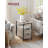 Side Table with Charging Station, Narrow End Table with 2 Drawers, Slim Nightstand and Bedside Table with Storage, for Small Spaces, Greige + Black