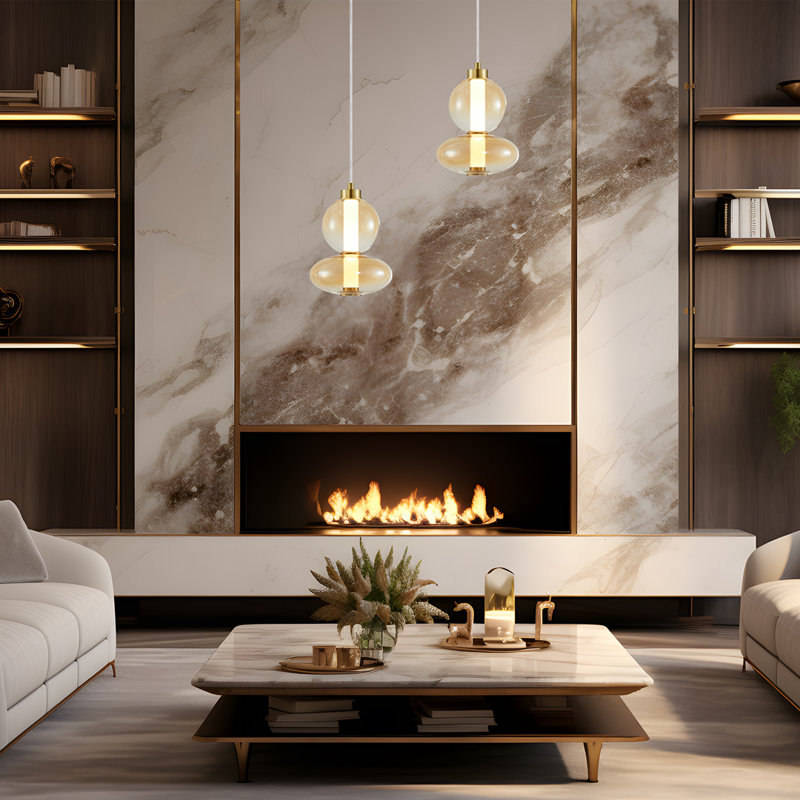 Chima 1 - Light LED Novelty Pendant, Gold colours