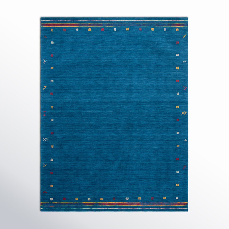 Tapis bleu Danette, Rectangulaire 3 pi x 5 pi