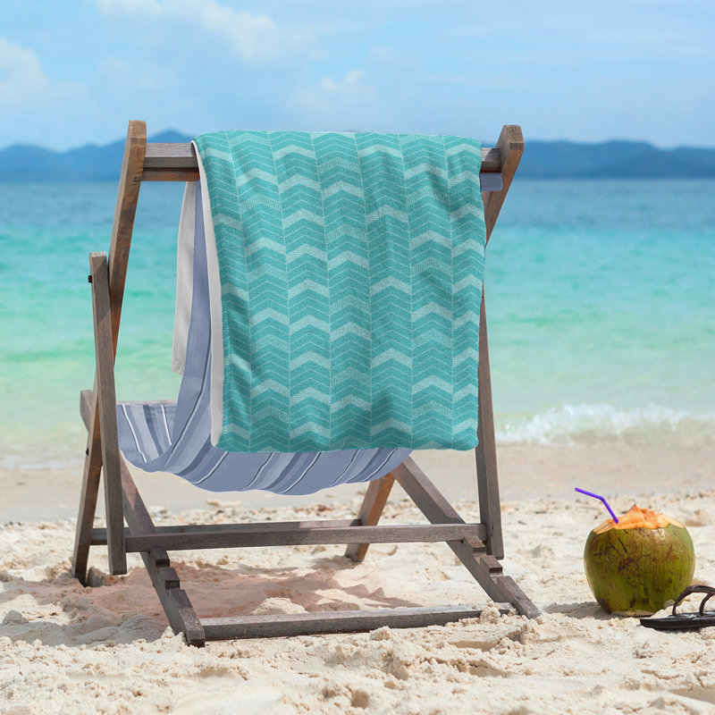 Stephenie Beach Towel, Cyan/Blue
