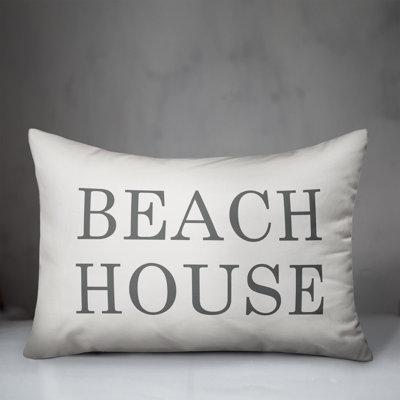 Textual Outdoor Throw Pillow