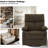  Velvet Recliner Chair,swivel Rocker Recliner,manual Swivel Chairs With Overstuffed Armsand Back,manual Ergonomic Rocking Recliner Chair For Small Living Room, Study, Rv (set Of 2)-Light Brown-1494258419