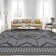 Machine Washable Area Rugs, Modern Geometric Area Rugs with Non-Slip Backing, Stain-Resistant Low Pile Carpet, Contemporary Accent Rugs for Living Room, Bedroom