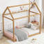 Lit simple en bois