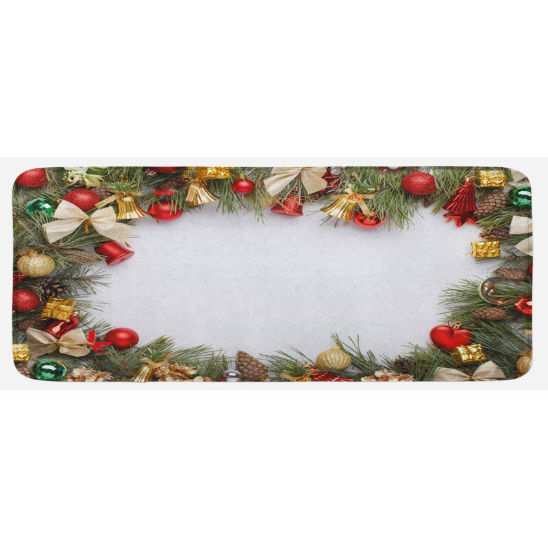 Rustic Polyester Kitchen Mat