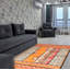 Hand-Knotted Lahore Finest Grey, Orange Wool Rug 4'1" X 6'3"