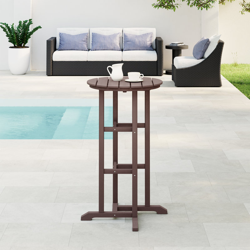 Table de bar d'extérieur Laguna, Marron foncé, 37'' H X 27'' D X 27'' W