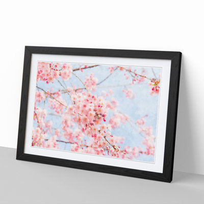 Pink Cherry Blossom Flowers Vol.9 - Picture Frame Graphic Art
