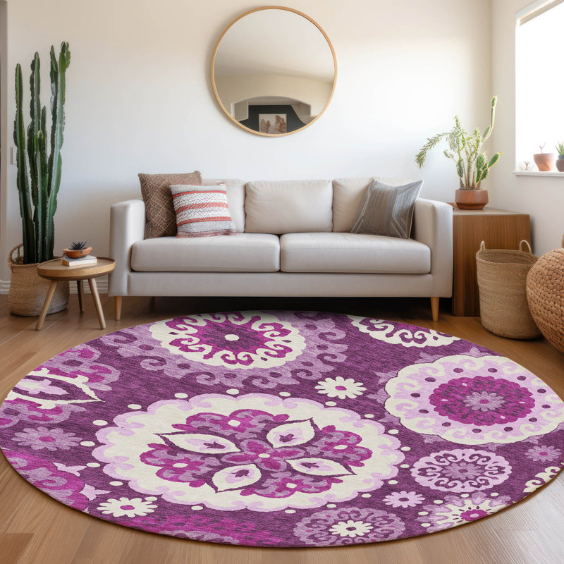  Tapis d'entrée / extérieur antidérapant Ferrand, Rond 8 pi