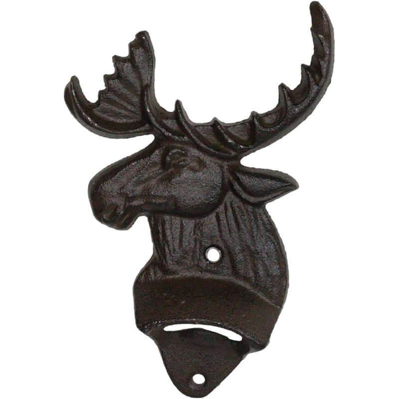Paquet de 2 ouvre-bouteilles muraux en fonte Bull Country