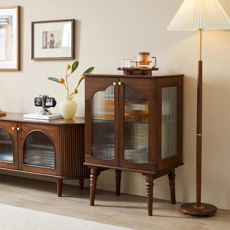 Petite armoire d'appoint en verre Retro