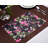 Black Floral Cork Placemats Set of 6 for Dining Table Decor – Heat-Resistant Mats & Christmas Table Accent