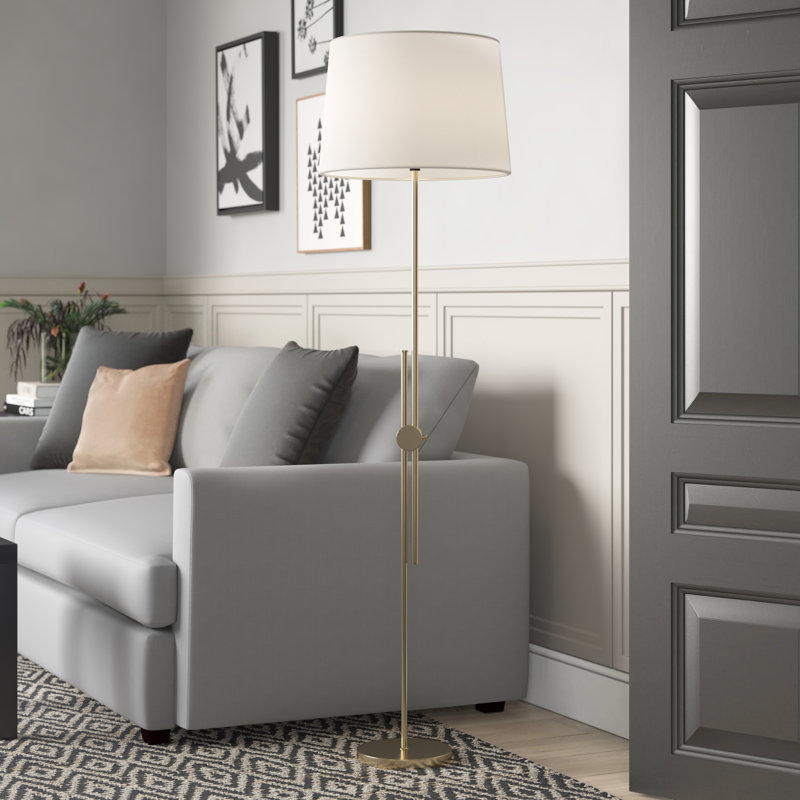 Lampe sur pied 64 po Aniya, Bronze