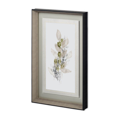 Botanica Whimsy II by June Erica Vess Hand Embelished Textured Framed Art Print Matted under Glass