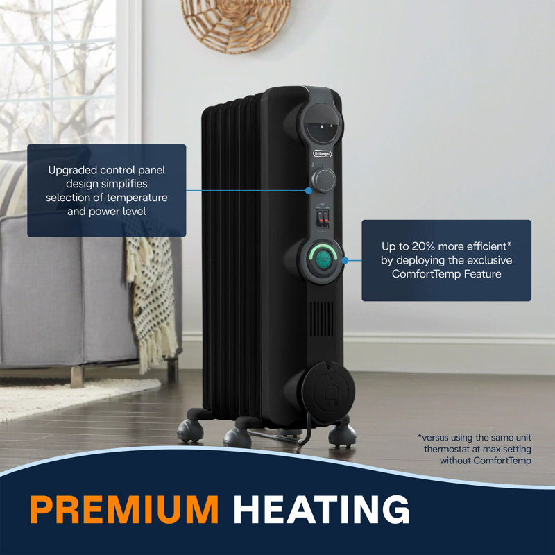 De'Longhi 1500-Watt Electric Radiant Heater with ComfortTemp Auto-Temperature Control