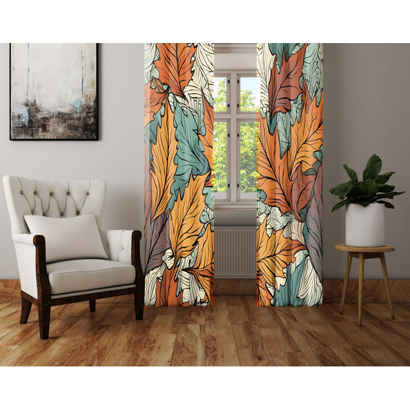Paire de rideaux semi-transparents en polyester Aremi, L 40 po x L 61 po
