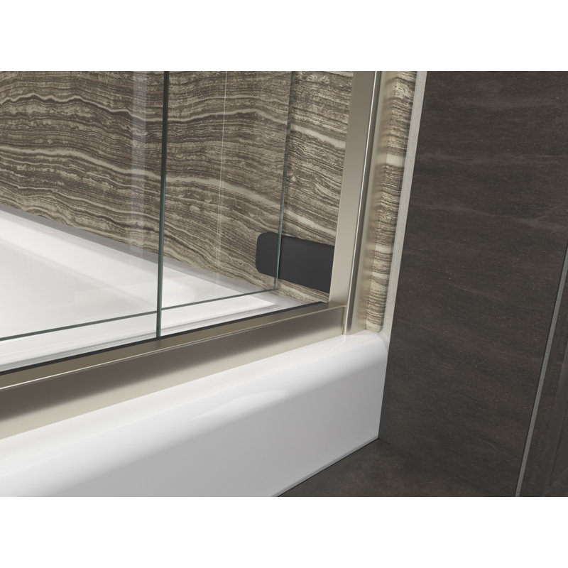 Porte de douche coulissante Levity H 44-5 / 8 - 47-5 / 8 po L avec 3/8 po Verre transparent épais