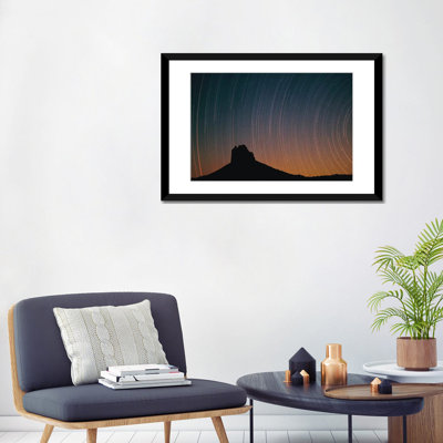 Reproduction de photo sur toile «Startrails over Shiffock in Four Corners, New Mexico»