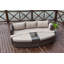 Chaise longue d'extérieur 5 pièces en osier avec coussins et table Toni-2562885-16132611
