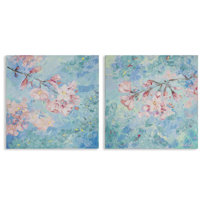 «Yoshino Cherry Blossoms», ensemble de 2 toiles murales par Ann Marie Coolick