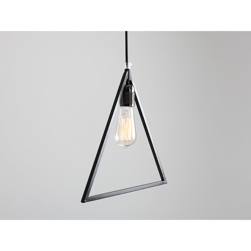 1 - Light White Geometric Pendant, Black
