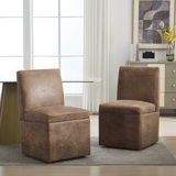 Set of 2 Swivel Upholstered Dining Chairs with Wheels, Hidden Storage, and Modern Design
