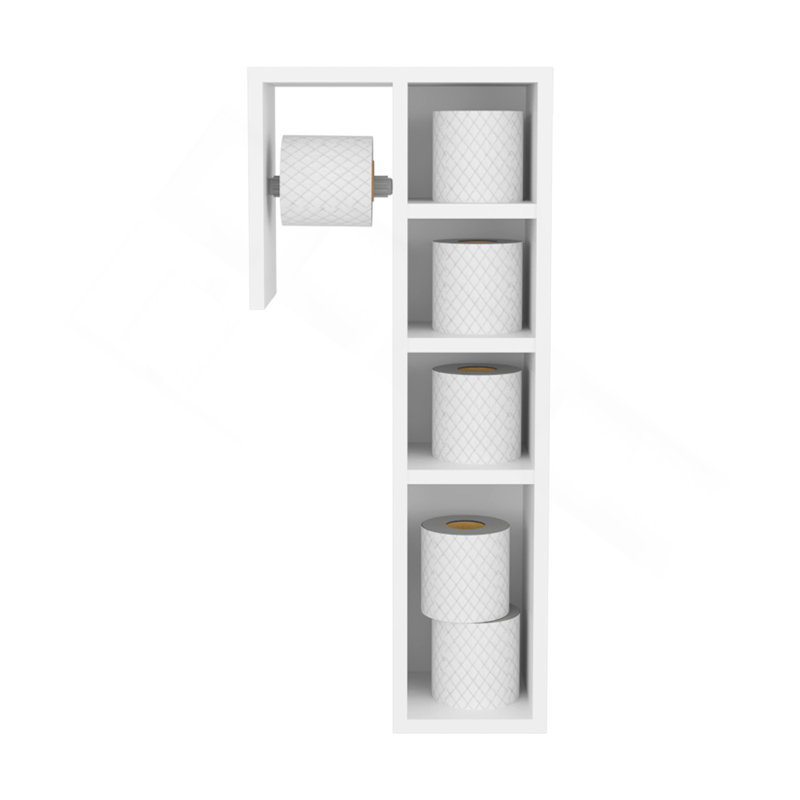 Armoire de rangement, 4 tablettes, blanc