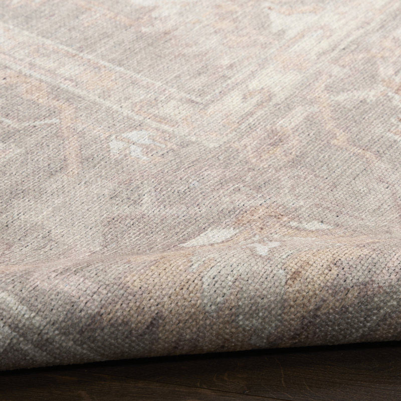 Hennings Machine Washable Vintage Area Rug, Rectangle 4' x 6'