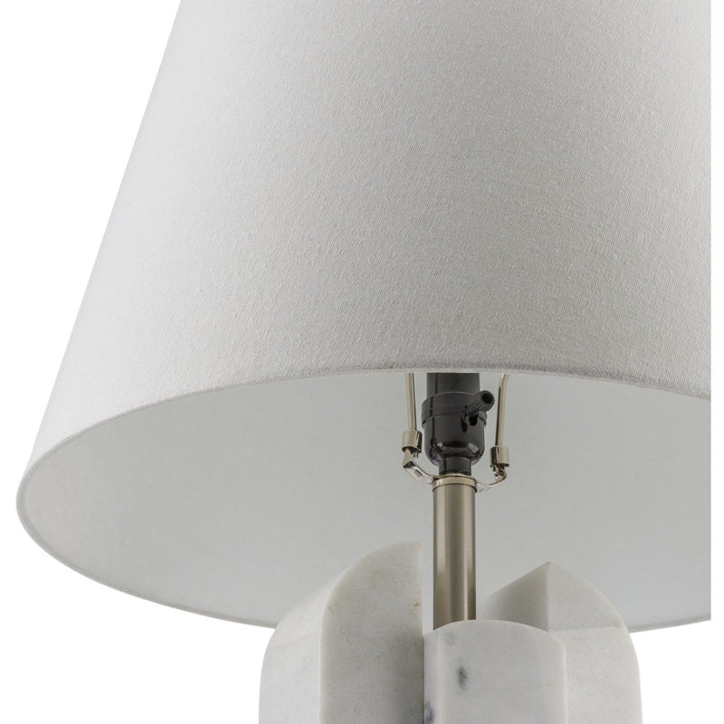 Lampe d'appoint en marbre Basel, H 32 po x l 20 po x P 20 po