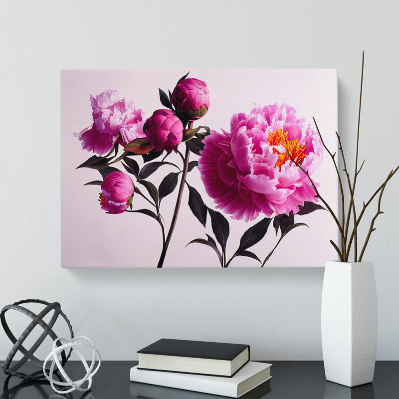Spectacular Peonies - Wrapped Canvas Print, 50cm H x 76cm W x 3cm D