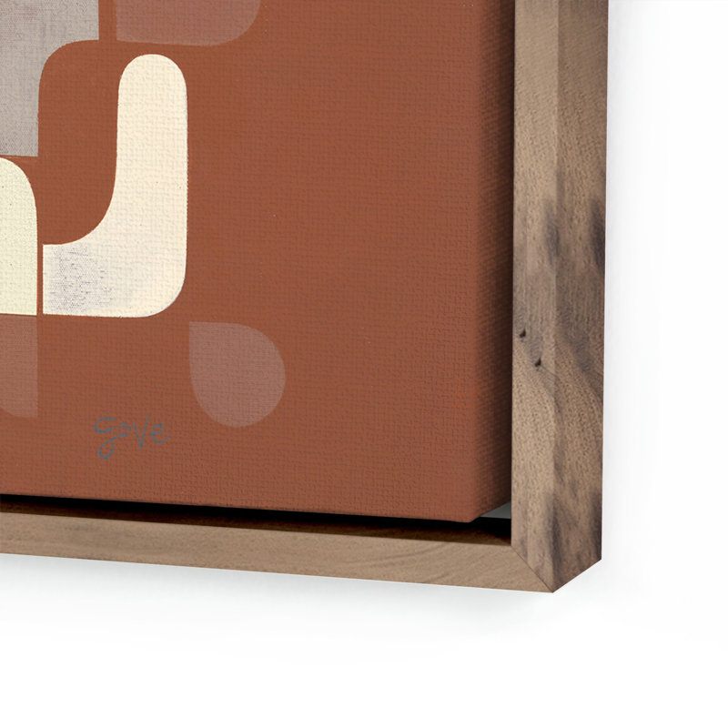 Devalaya Painting by Gregory Gove, Rustic Walnut Framed Canvas, 32" H x 32" W x 2" D
