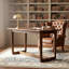Latitude Run® 51.2'' W 100% Solid Wood Desk & Reviews - Wayfair Canada