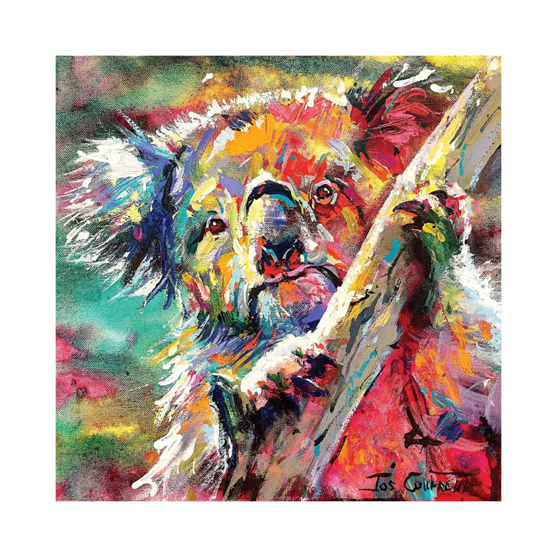 Curious Koala by Jos Coufreur - Wrapped Canvas Print, 45.72cm H x 45.72cm W x 1.905cm D