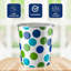 MantraRaj 7.7L Plastic Waste Paper Basket Bin Round Open Recycling Rubbish Bin Trash Can (Blue Dot)
