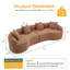 Canapé-lit modulaire incurvé Compression Orange, canapé-lit en chenille haute densité 30D pour appartement, salon, L 110 po
