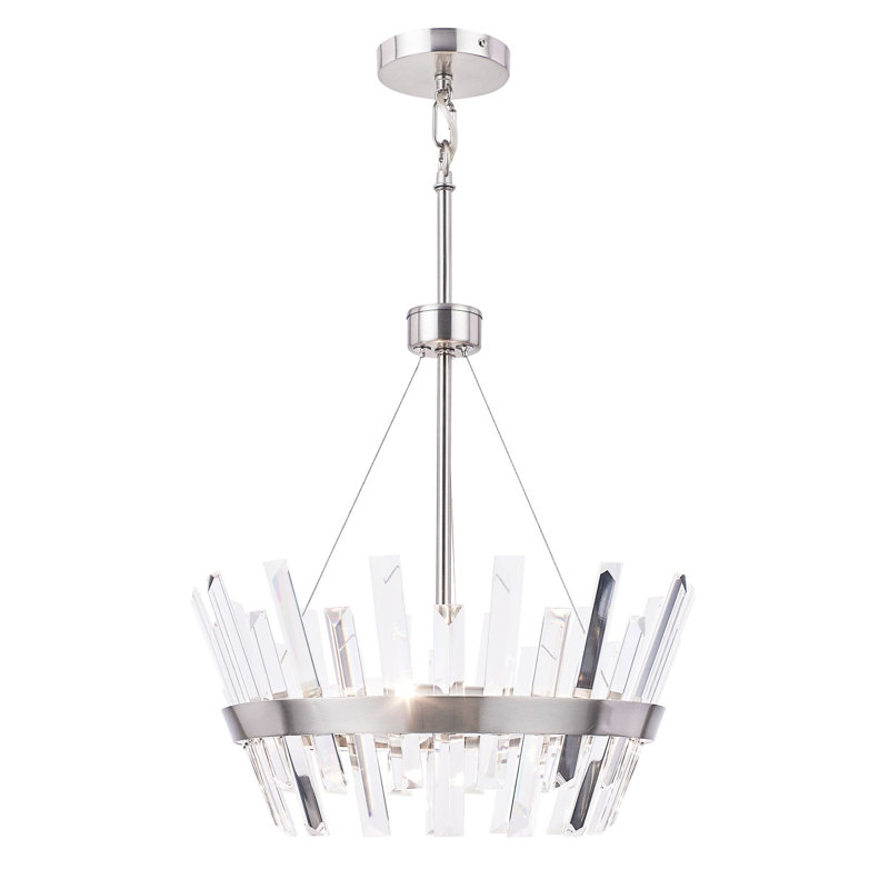 Caelan 3 - Light Satin Chrome Crystal Pendant