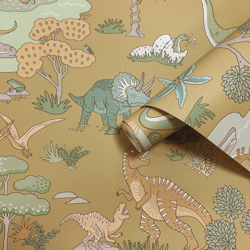 10.05m x 53cm Matte Wallpaper Roll, Yellow