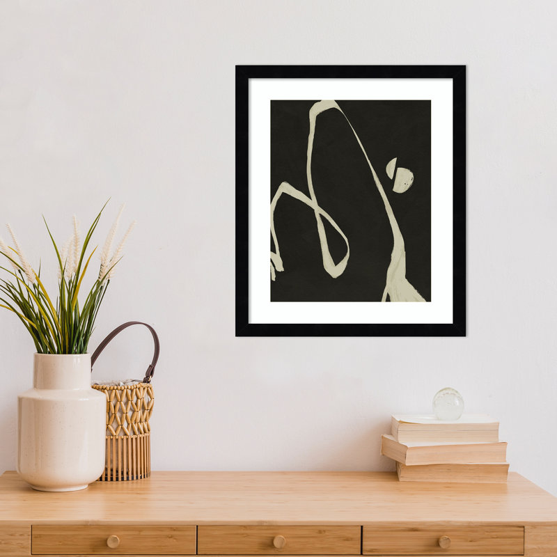 «Neutral Spring II» par Jacob Green, impression sur bois encadrée, Cadre noir, H 17 po x l 15 po