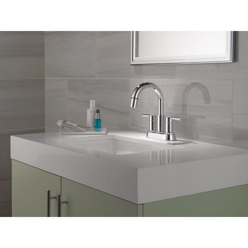 Nicoli Pull-Down Centerset Bathroom Faucet, Pull Out Sprayer Bathroom Sink Faucet, Chrome