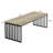78.74" W Rectangle Computer Desk with Metal Legs-1589892230