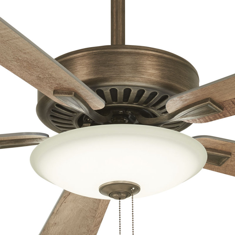 52'' Heirloom Bronze Ceiling Fan with Frosted Glass Light