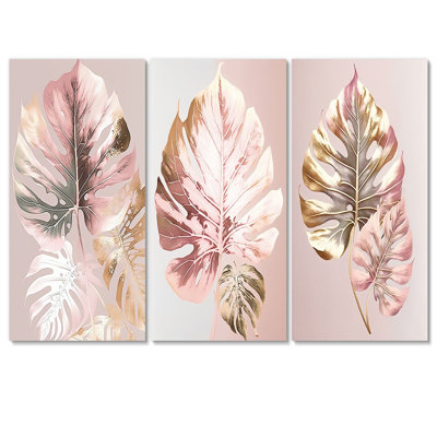 Monstera Deliciosa Leaf I, 3 pièces