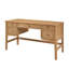  Hoai 55'' W Transitional Rectangular Executive Desk with Hidden Drawers and Concealed Cable Hole and Solid Wood Legs-222051922
