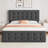 Bed Frame With Headboard And 4 Storage Drawers, Platform Bed Frame Square Stitched Button Tufted-1669489741-1669489743