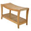 Spateak Grade-A Teak Wood Paris Shower Seat 30" Outdoor Patio Stool Bench