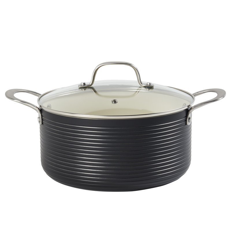 Monaco 10-Piece Black Non-Stick Aluminum Cookware Set